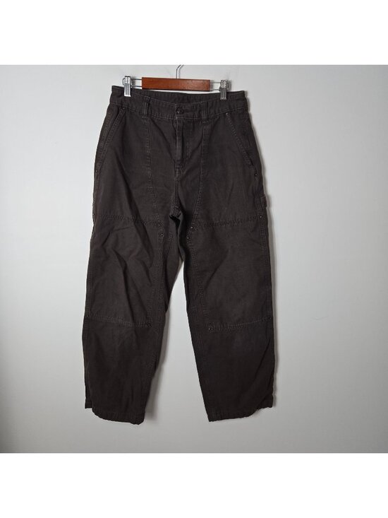 GAP Pants - GAP Size 4 Petite High Rise Double-Knee Carpenter Pants Wide Leg Fit Brown